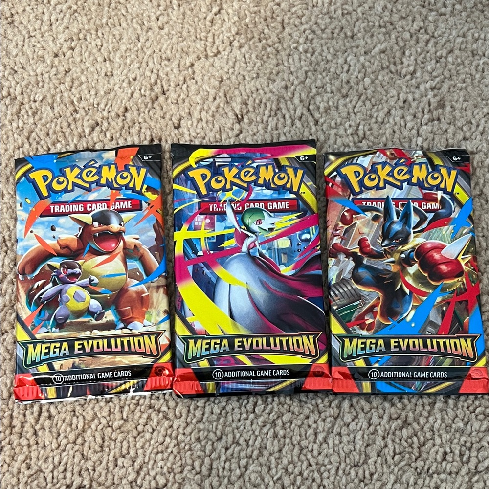 Pokémon Mega Evolution Booster Packs - Bright Multi Color(3 Pack)